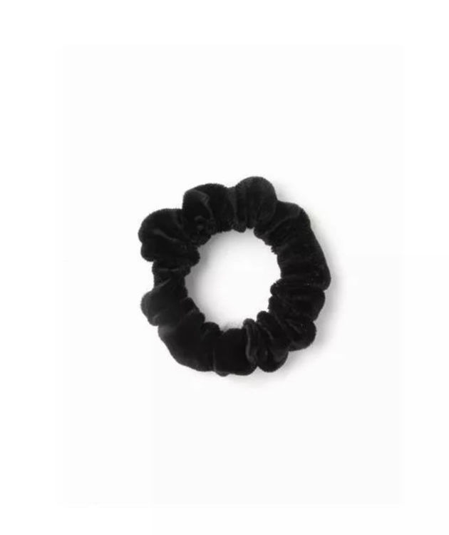 Picture of 7981 / 9815 SMALL - BLACK VELVET SCRUNCHIE DIA.7CM